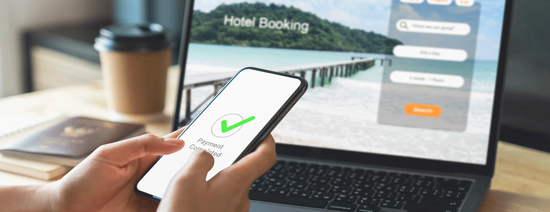 Digital interface for managing travel bookings, part of MADISON Travel & Tourism solutions.